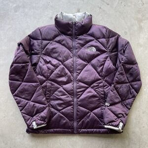 The North Face 550 Puffer Jacket Women's Small Aconcagua Goose Down Fill Purple